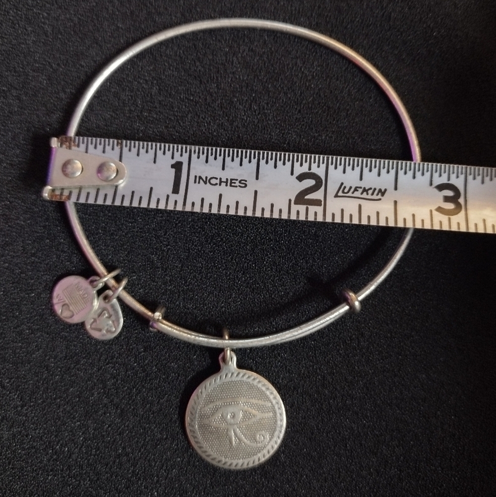 Alex And Ani Silver Evil Eye Charm Bracelet - Picture 5 of 5